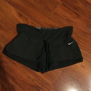 Nike Dri Fit Black Drawstring Elastic Shorts Med
